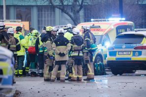 Det var en stor insats i Örebro efter skjutningen. Foto: Kicki Nilsson/TT