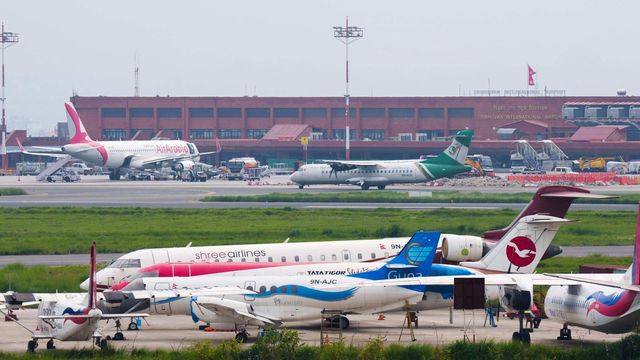 Internationella flygplatsen i Kathmandu, Nepal. Foto: Niranjan Shreshta/AP/TT 