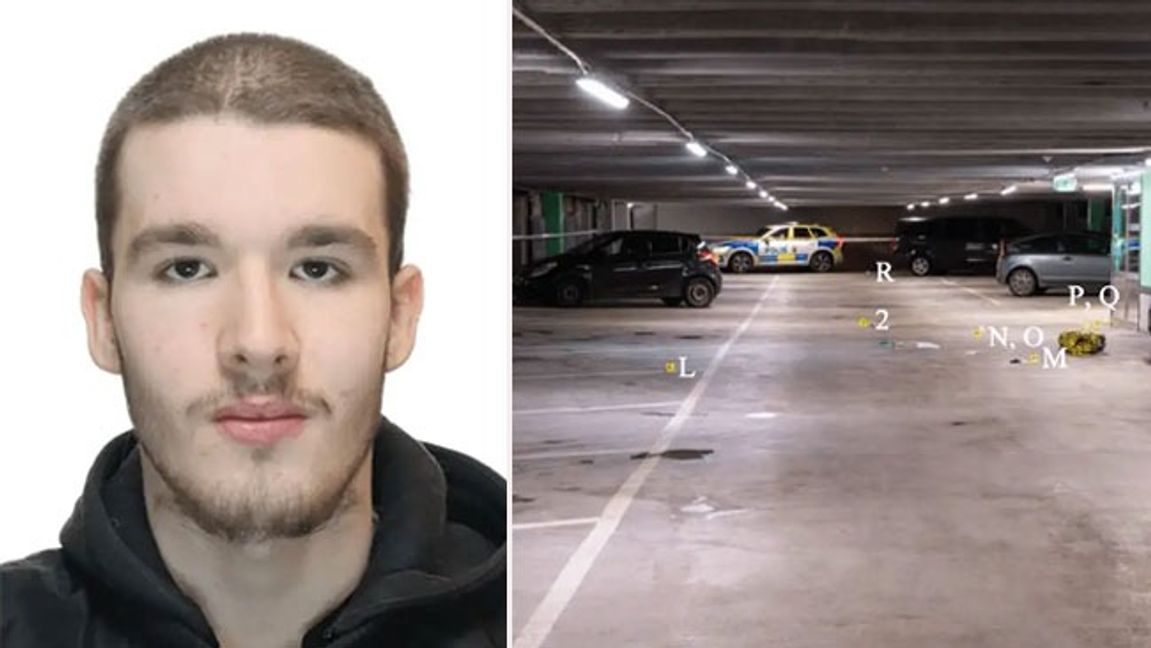 Mördaren Alexander Nord och mordplatsen. Bild: Polisen