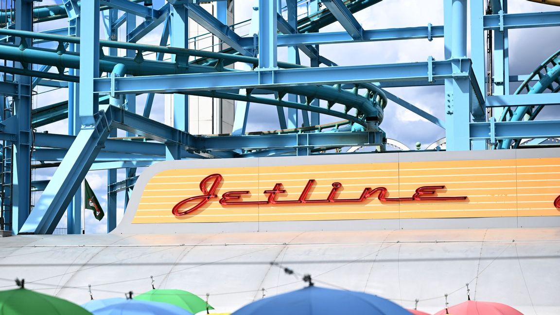 Åkattraktionen Jetline på Gröna Lund i Stockholm har stängts permanent sedan dödsolyckan sommaren 2023. Foto: Pontus Lundahl/TT