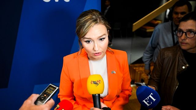 Ebba Busch, partiledare för Kristdemokraterna. Foto: Fredrik Sandberg/TT