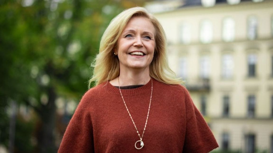 Elisabeth Thand Ringqvist, partiledare för Centerpartiet. Foto: Pressbild Centerpartiet.