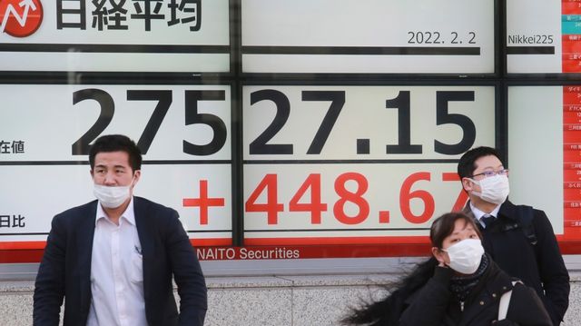 Tokyobörsen öppnar uppåt. Många andra börser i Asien håller stängt. Arkivbild. Foto: Koji Sasahara/AP/TT