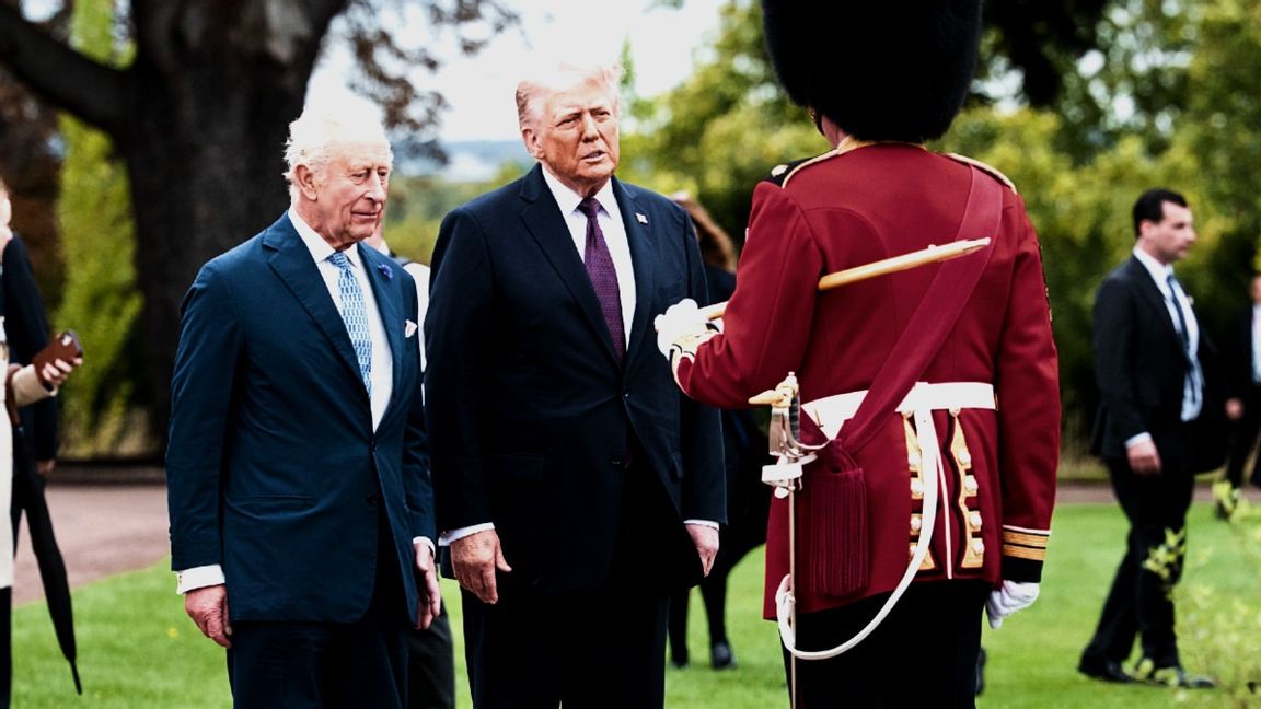 Kung Charles och President Trump vid Trumps statsbesök i Storbrittanien 2025. Foto: White House (Public Domain)