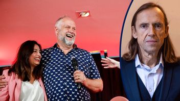 Två glada socialister, Vänsterpartiets ordförande Nooshi Dadgostar och företrädaren Jonas Sjöstedt. Foto: Mickan Mörk/TT