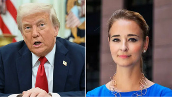 KD-profilen Alice Teodorescu Måwe (t.h.) menar att Trumps framgång beror på att väljare värdesätter konsekvens framför korrekthet. Foto: AP/TT