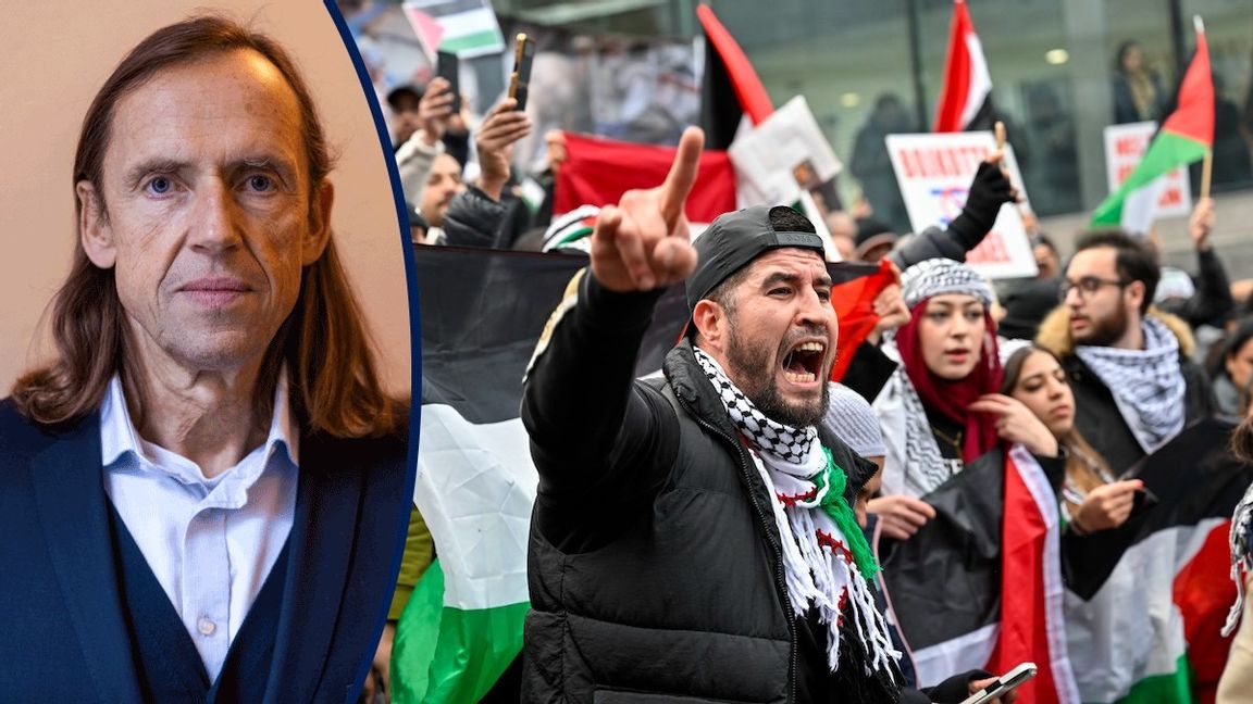 En av den senaste tidens många demonstrationer till stöd för Palestina. Foto: Henrik Montgomery/TT 