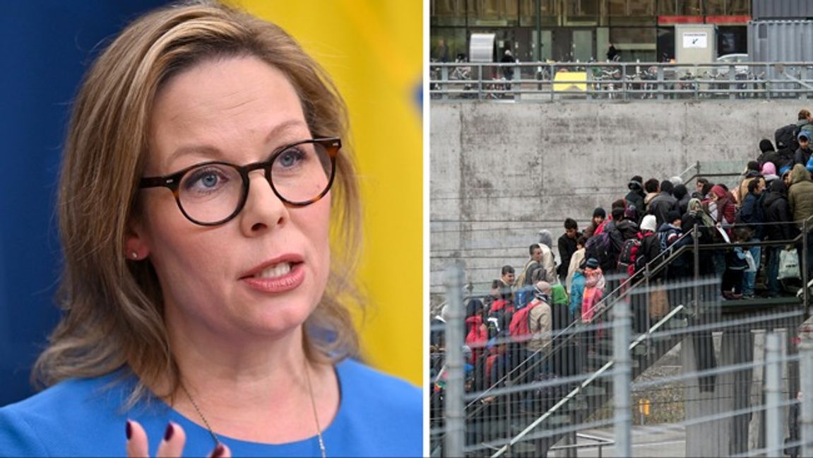 Migranter som kom under massinvandringskrisen 2015 har nu börjat kunna konvertera sina uppehållstillstånd till svenska medborgarskap. Ansvarig minister är Maria Malmer Stenergard. Foto: Henrik Montgomery/Johan Nilsson/TT