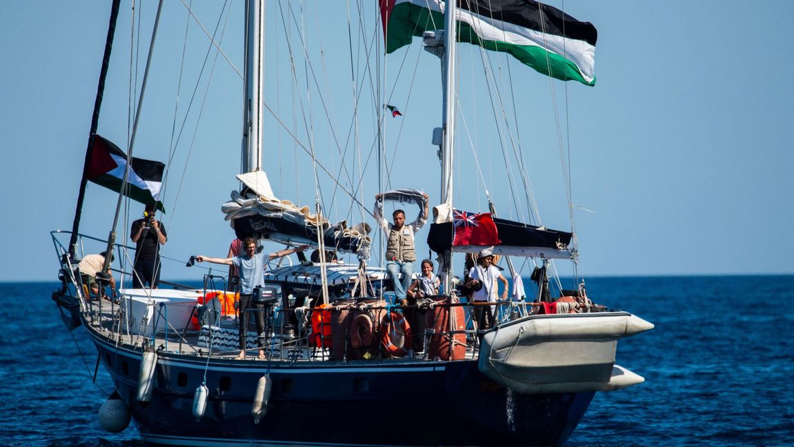 Skeppet Madleen kommer att stoppas från att lägga till i Gaza, enligt uppgifter. Foto: Salvatore Cavalli/AP