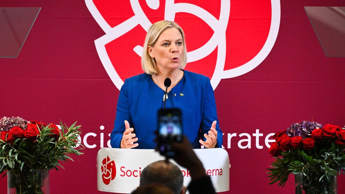 Socialdemokraternas partiledare Magdalena Andersson. Foto: Claudio Bresciani/TT