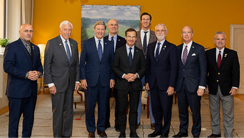 Statsminister Ulf Kristersson (M) har haft möte med en amerikansk kongressdelegation. Foto: Ninni Andersson/Regeringskansliet