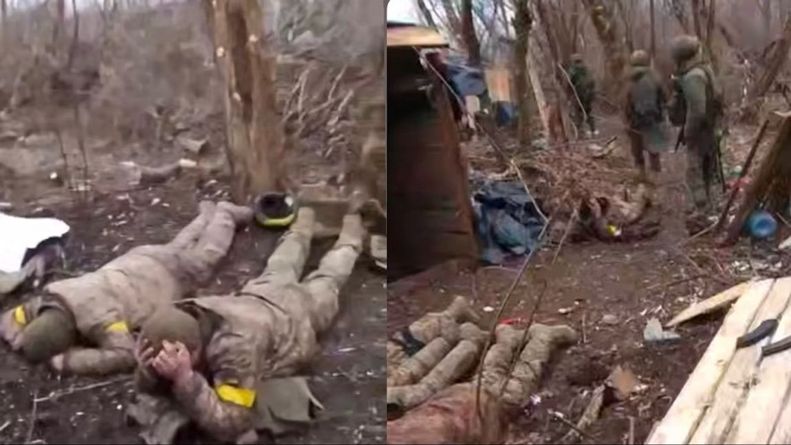 Ukrainska soldater avrättas. Foto: Telegram
