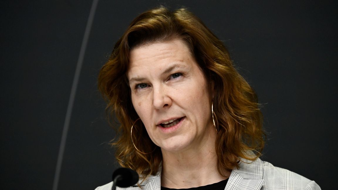 Jämställdhetsminister Nina Larsson (L). Foto: Henrik Montgomery/TT