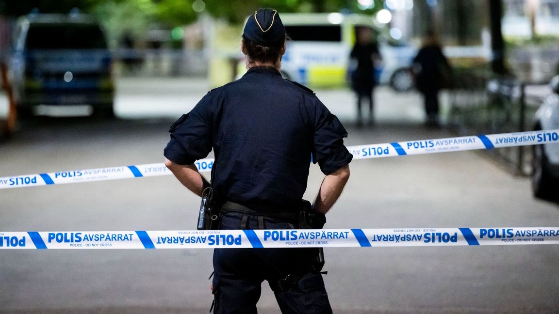 Polis på plats i Malmö. Foto: Johan Nilsson/TT