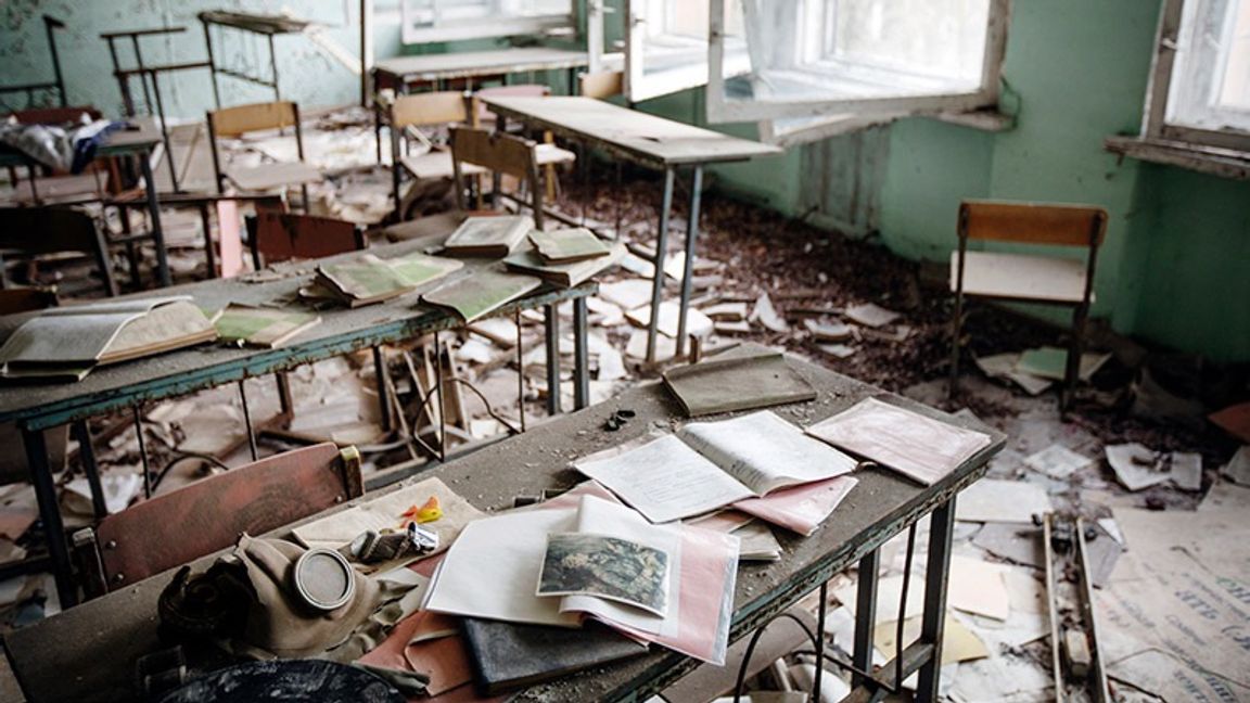 Rysskand har bombat en skola i Ukraina (arkivbild). Foto: 	Linus Sundahl-Djerf/SvD/TT