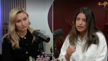 Ebba Busch (KD) och Nooshi Dadgostar (V). Foto: Skärmbild från Expressen.