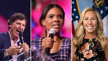 Tucker Carlson, Candace Owens och Marjorie Taylor Greene. Bild: Gage Skidmore/CC BY-SA 4.0/Gage Skidmore/CC BY-SA 2.0/Public Domain