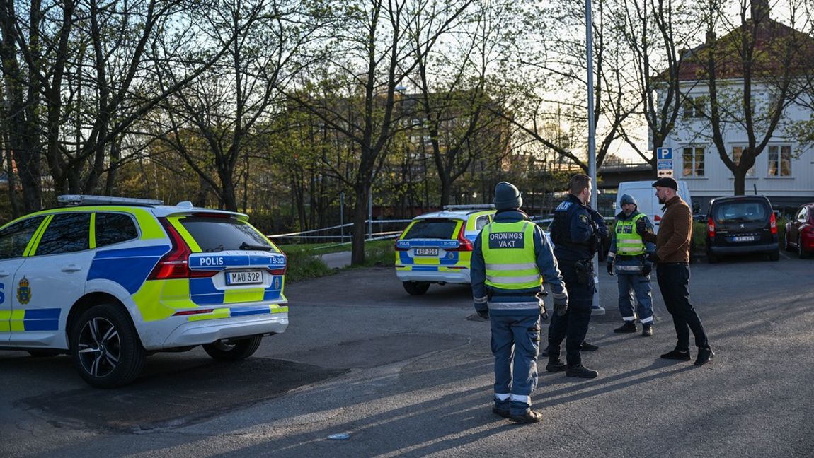 Polis på plats i Göteborg. Foto: Björn Larsson/TT