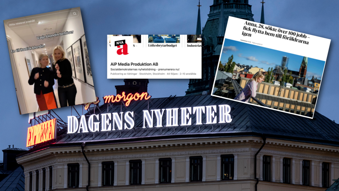 Montage. Foto: TikTok/LinkedIn/Dagens Nyheter/Christine Olsson/TT