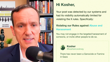 krigsforskaren och experten på urban krigföring John Spencer instämmer med ”Kosher” om att inget folkmord begåtts i Gaza: Foto: Skärmdumpar Youtube/Triggernometry/X