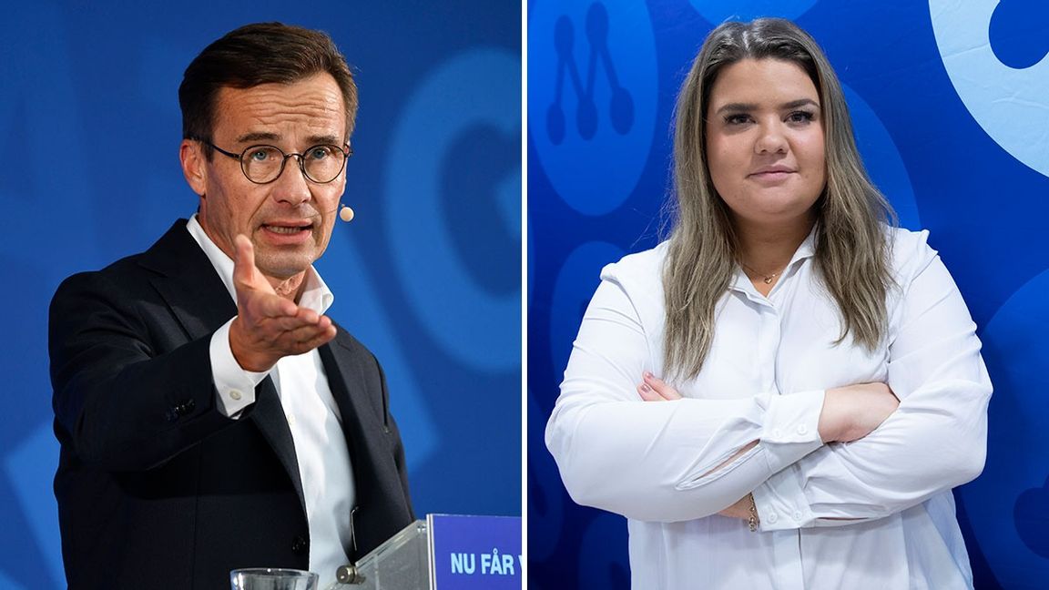 Ulf Kristersson, partiordförande och Matilda Ekeblad, Muf-ordförande har skrivit en debattartikel tillsammans. Foto: Henrik Montgomery och Fredrik Sandberg/TT