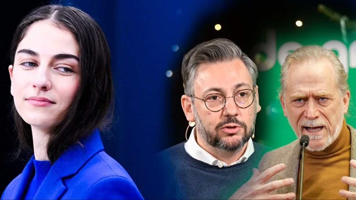 Klimatminister Romina Pourmokhtari (L) ger inte uttryck för någon oro efter att Muharrem Demiroks (C) och Daniel Helldéns (MP) partier väckt misstroende. Foto: Jessica Gow/Fredrik Sandberg/Pavel Koubek/TT