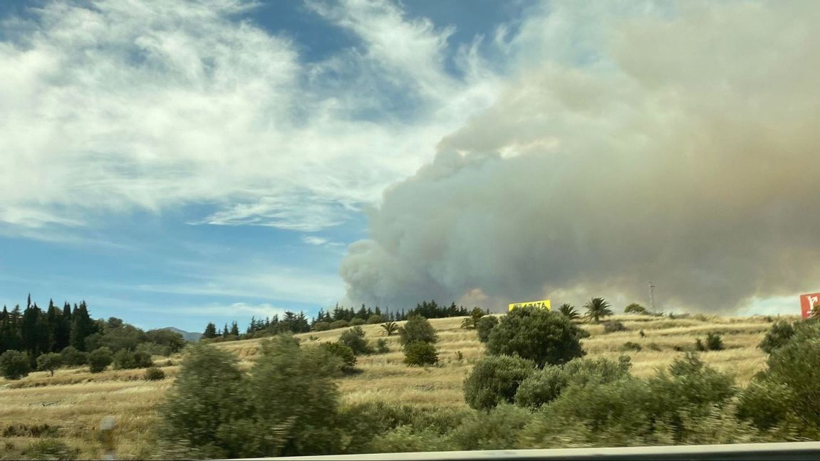 Brand som brutit ut i den södra provinsen Andalusien. Foto: Isabelle Eriksson