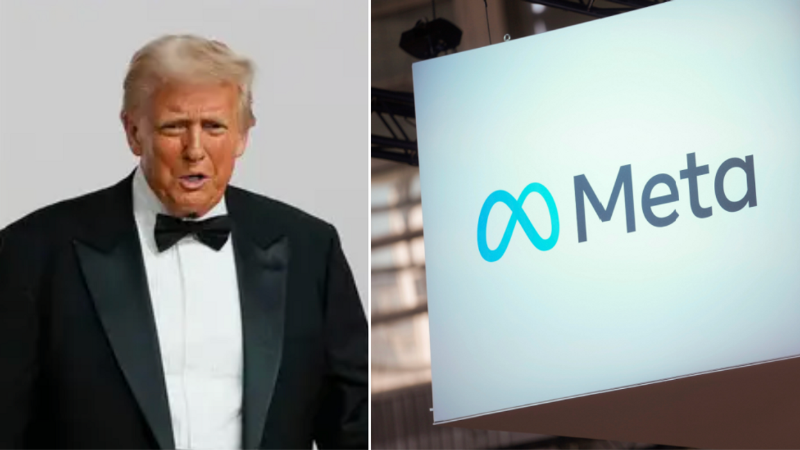 Företaget Meta bemöter kritiken om att Facebook och Instagram automatiskt låter användare följa Donald Trumps nya konton. Foto: Ben Curtis/Thibault Camus/AP